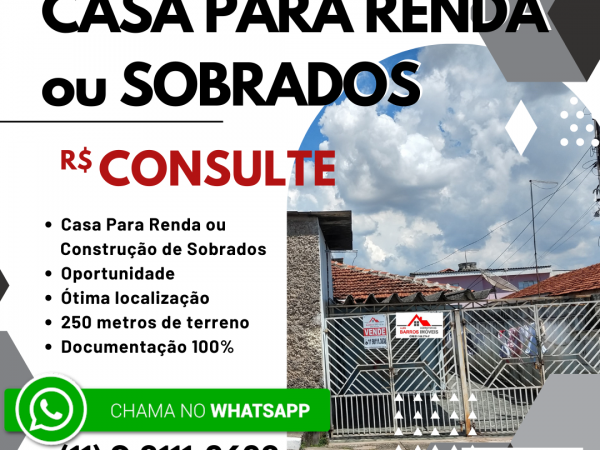 CASA PARA RENDA OU CONTRUÇÃO INVESTIMENTO