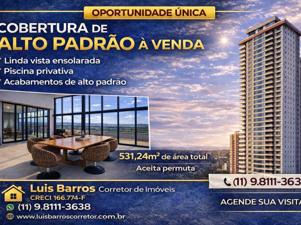 Maravilhosa Cobertura Duplex em Alphaville – Tamboré