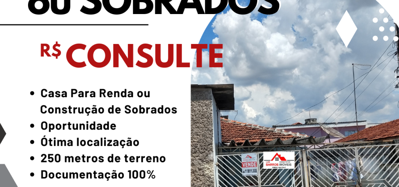 CASA PARA RENDA OU CONTRUÇÃO INVESTIMENTO